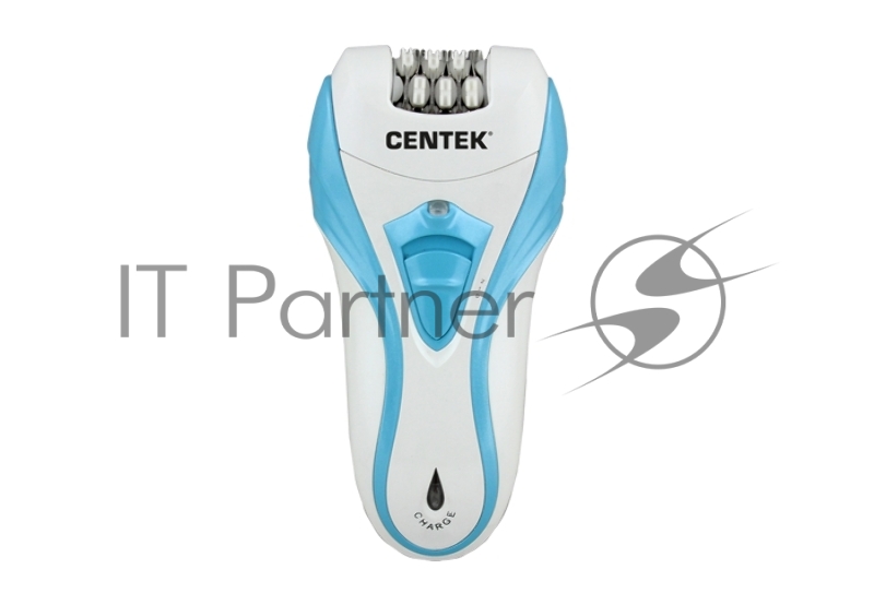 Эпилятор Centek CT-2191 (синий+белый) 10Вт, 2 НАСАДКИ (+бритва), 2 скорости, до 30 мин., LED