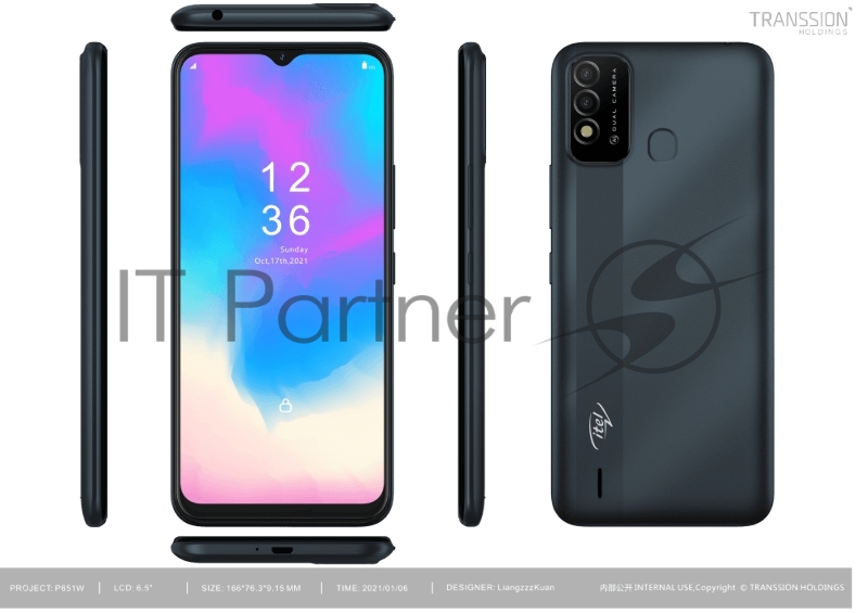 Смартфон Itel Vision 2S itLP651 Deep Blue, 6.5 1600x720, 1.6GHz, 8 Core, 2 GB, 32GB, up to 128 flash, 8 MP+ 0,3 MP/5Mpix, 2 Sim, 2G, 3G, NFC, Google Pay, LTE, BT, Wi-Fi, GPS, Micro-USB, 5000mAh, Android 11