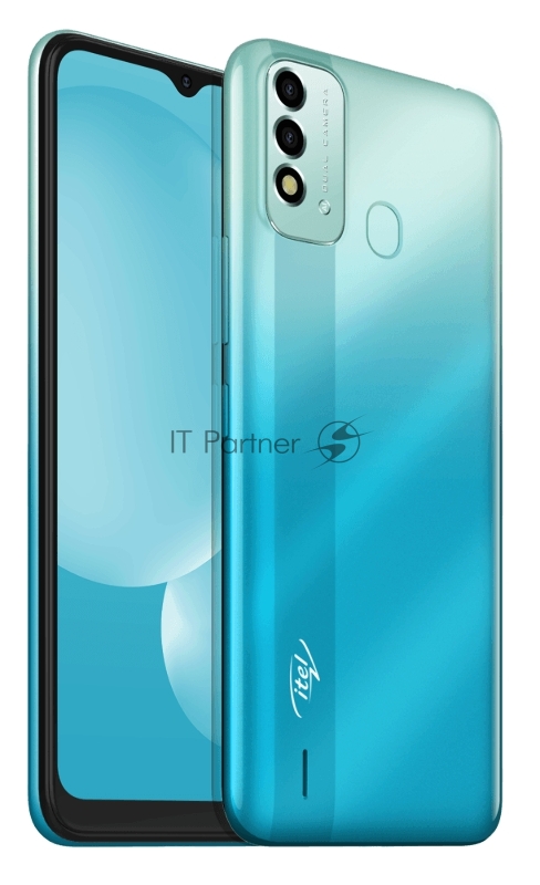 Смартфон Itel Vision 2S itLP651 Gradation Blue, 6.5 1600x720, 1.6GHz, 8 Core, 2 GB, 32GB, up to 128 flash, 8 MP+ 0,3 MP/5Mpix, 2 Sim, 2G, 3G, NFC, Google Pay, LTE, BT, Wi-Fi, GPS, Micro-USB, 5000mAh, Android 11