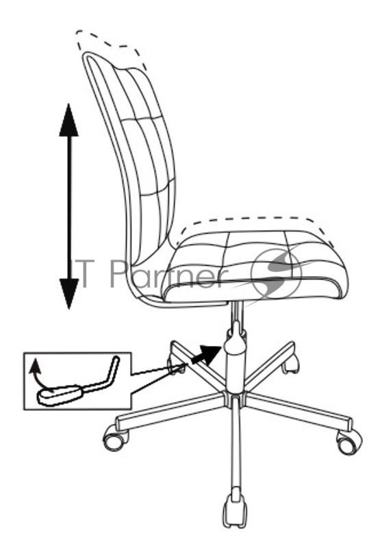 Кресло Бюрократ CH-330M горчичный Velvet 73 крестовина металл