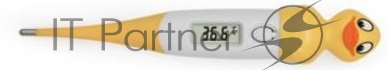 Термометр электронный A&D DT-624 Утенок желтый/белый