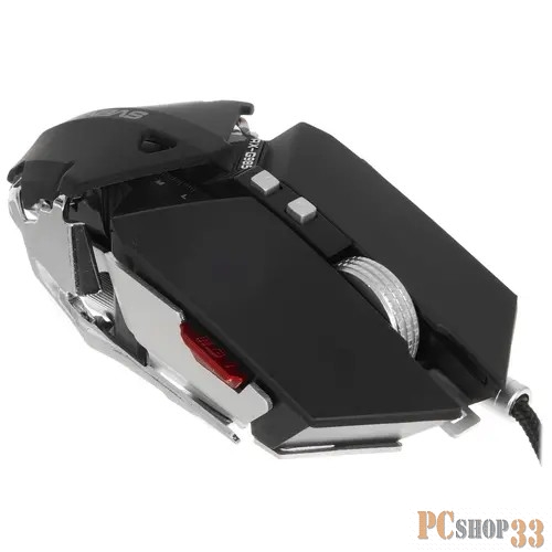 Игровая мышь SVEN RX-G985 чёрно-серая (USB, 8 кнопок, 5400 dpi, SoftTouch, RGB-подсветка)