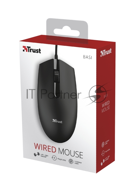 Проводная мышь Trust BASI WIRED MOUSE