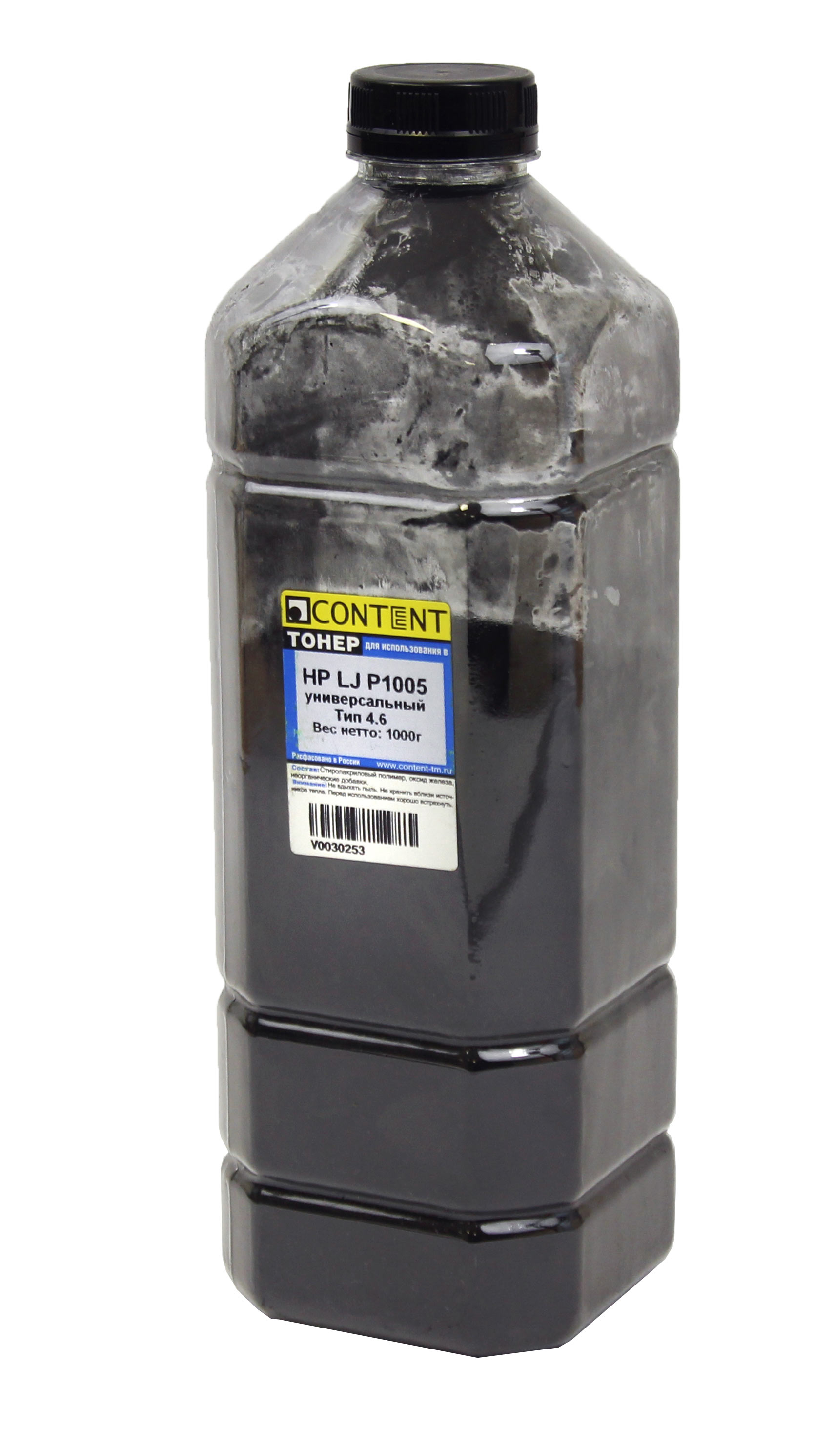 Расходные материалы Content Тонер HP LJ Универсальный P1005 Тип 4.6, 1 кг, канистра