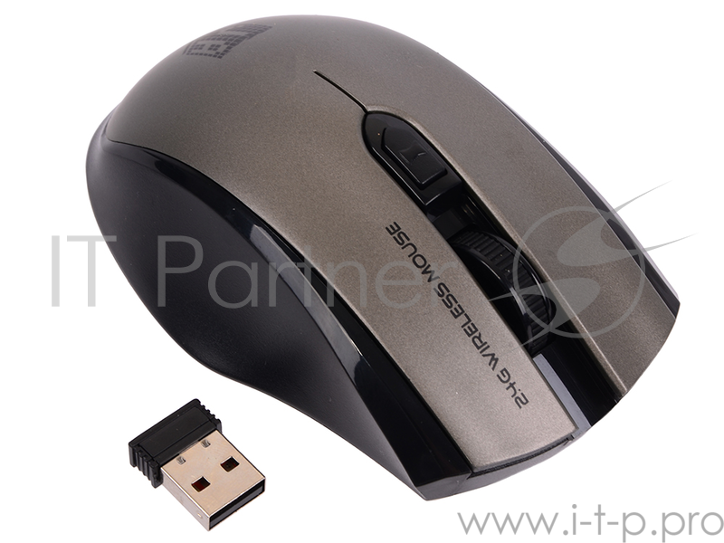 Клавиатуры, мыши Jet.A Comfort OM-U50G Grey {Беспроводная мышь, 800/1200/1600dpi, 3 кнопки, USB}