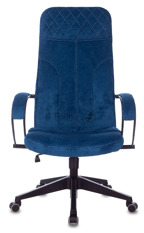 Кресло руководителя Бюрократ CH-608Fabric темно-синий Velvet 29 крестовина пластик