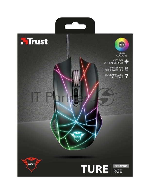 Проводная мышь Trust GXT160X TURE RGB LED MOUSE