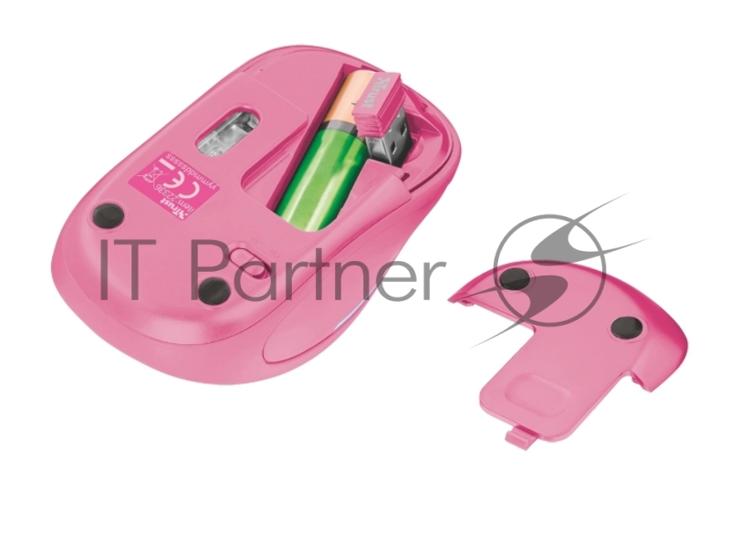 Мышь беспроводная Trust YVI FX WIRELESS MOUSE PINK