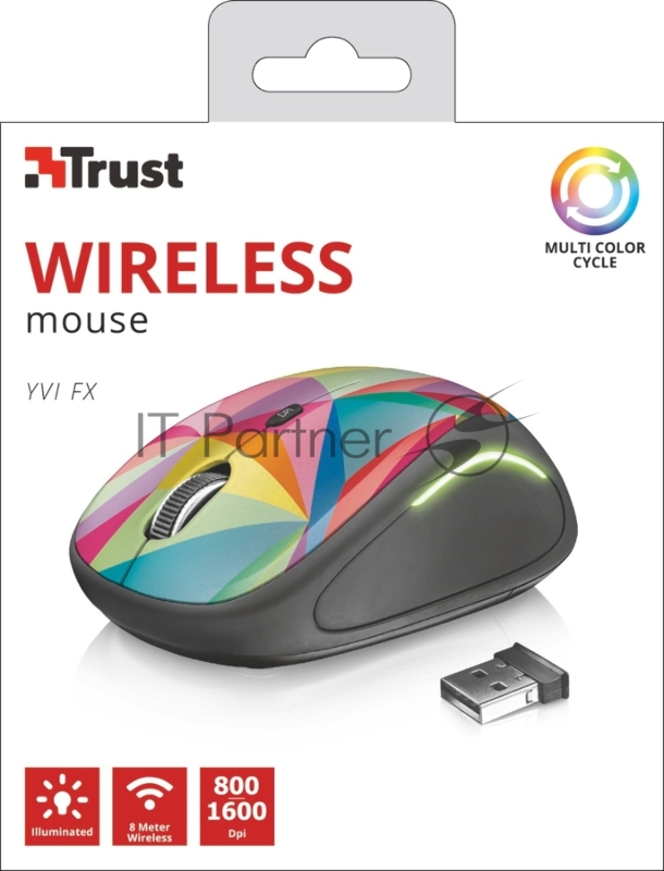 Мышь беспроводная Trust YVI FX WIRELESS MOUSE GEO