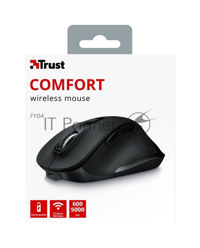 Мышь беспроводная Trust FYDA RCHRGABLE WRL MOUSE