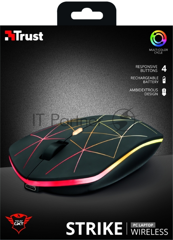 Мышь беспроводная Trust GXT117 STRIKE RECHRGBL WL MOUSE