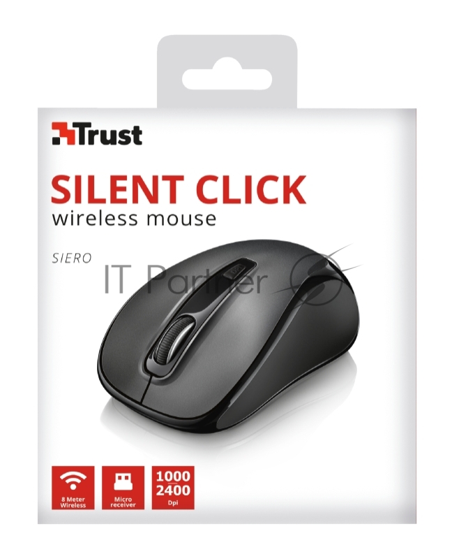 Мышь беспроводная Trust SIERO SILENT WIRELESS MOUSE