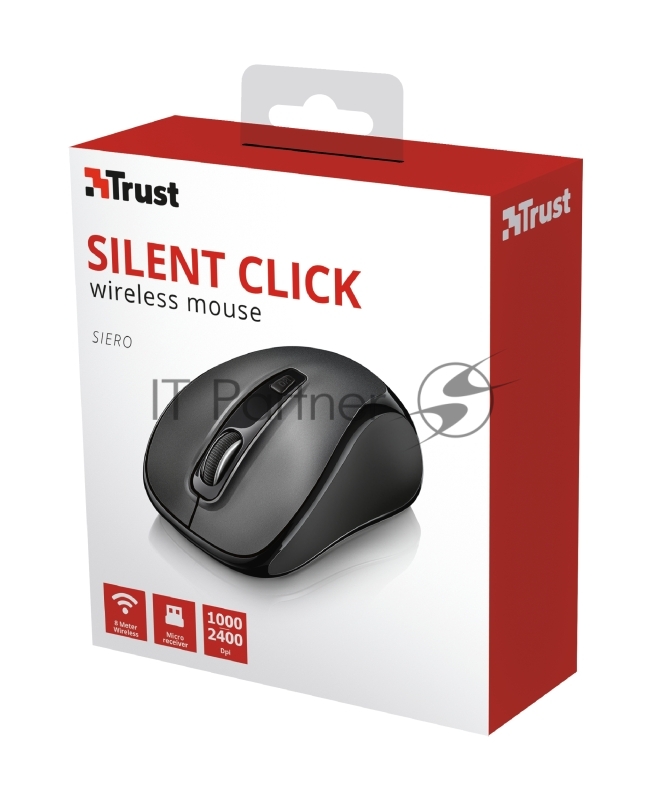Мышь беспроводная Trust SIERO SILENT WIRELESS MOUSE