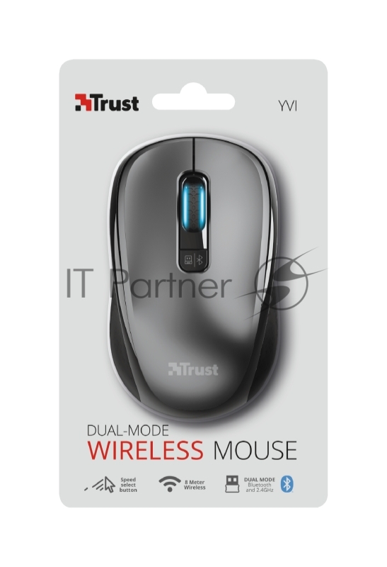 Мышь беспроводная Trust YVI WIRELESS MOUSE 2.4GHZ+BT