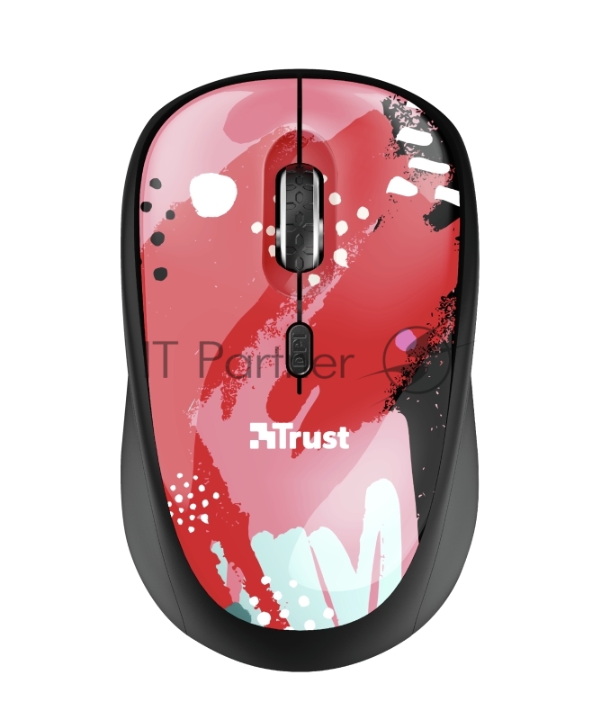 Мышь беспроводная Trust YVI WIRELESS MOUSE RED BRUSH