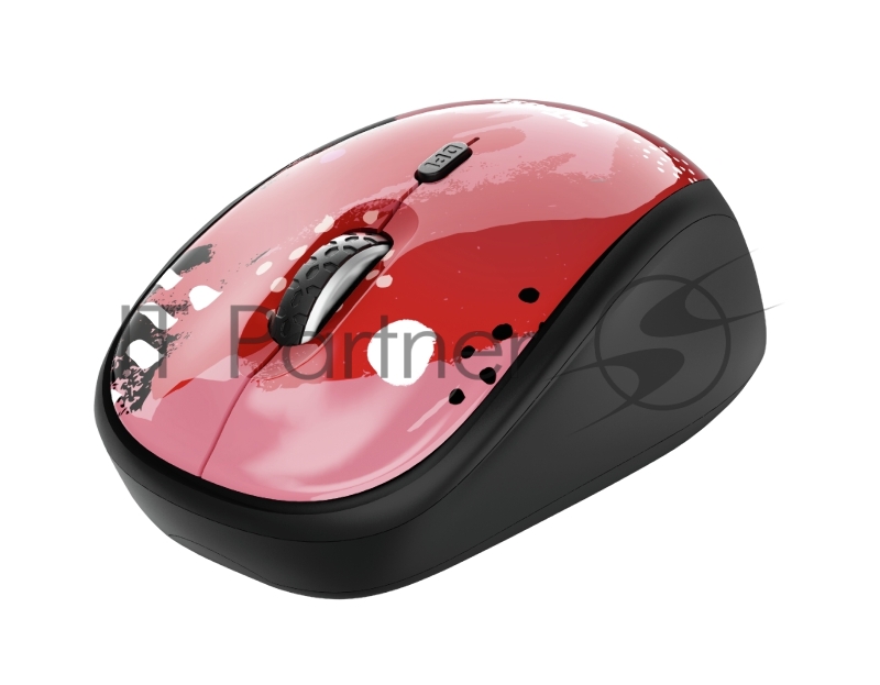 Мышь беспроводная Trust YVI WIRELESS MOUSE RED BRUSH