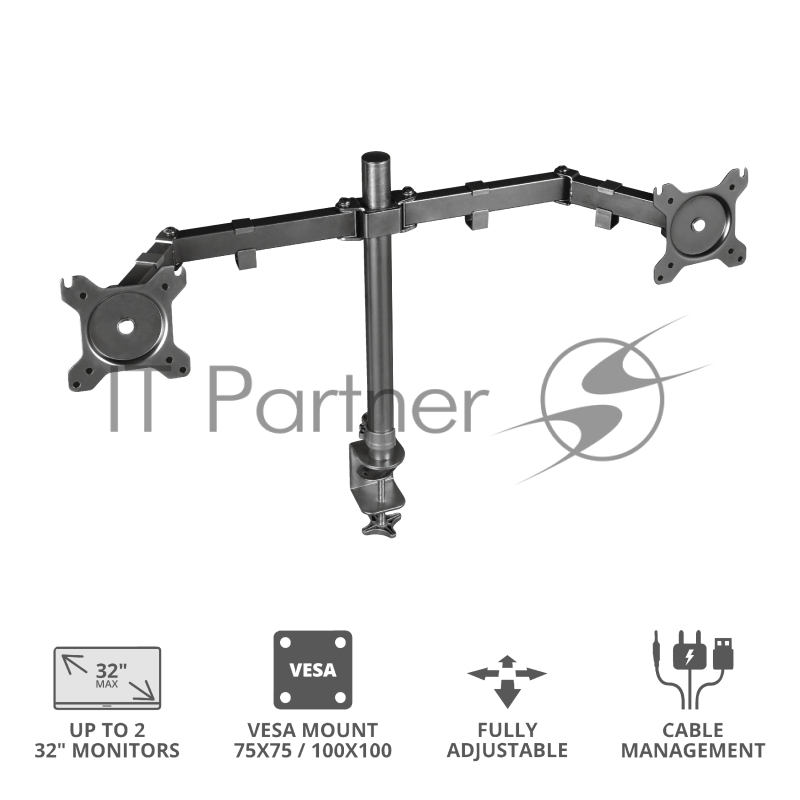 Подставка для ноутбука Trust GXT1120 MARA DUAL MONITOR ARM