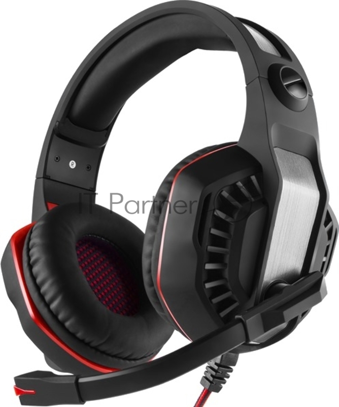 SVEN AP-U990MV Игровые стереонаушники с микрофоном черный-красный (внешняя звуковая карта USB 7.1)