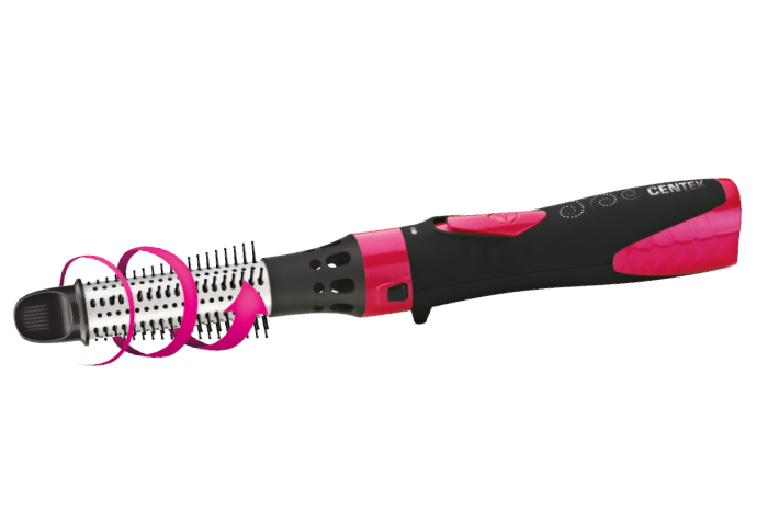 Фен-щетка Centek CT-2058 розовый/черный