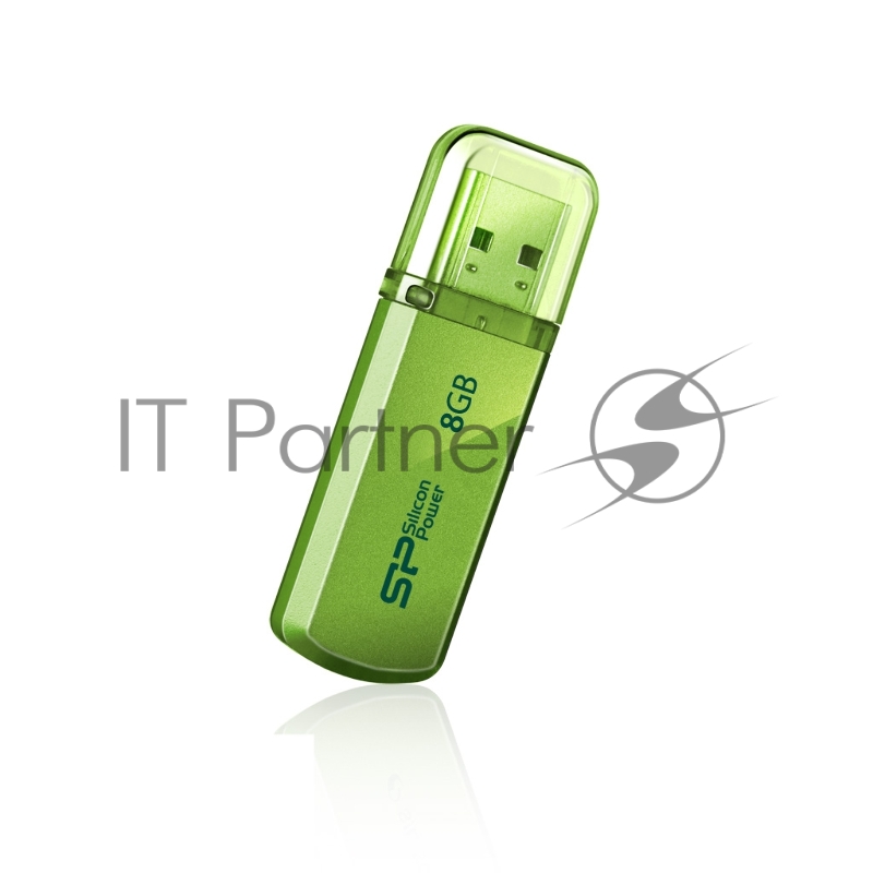Флеш Диск Silicon Power 8Gb Helios 101 SP008GBUF2101V1N USB2.0 зеленый