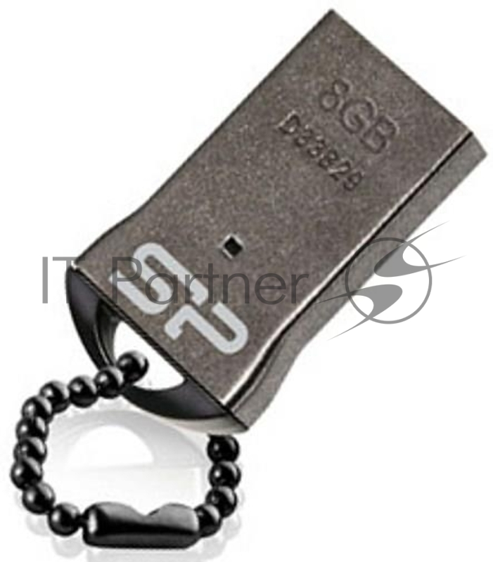 Флеш Диск Silicon Power 8Gb Touch T01 SP008GBUF2T01V1K USB2.0 черный/серебристый