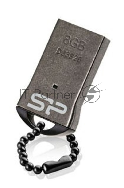 Флеш Диск Silicon Power 8Gb Touch T01 SP008GBUF2T01V1K USB2.0 черный/серебристый