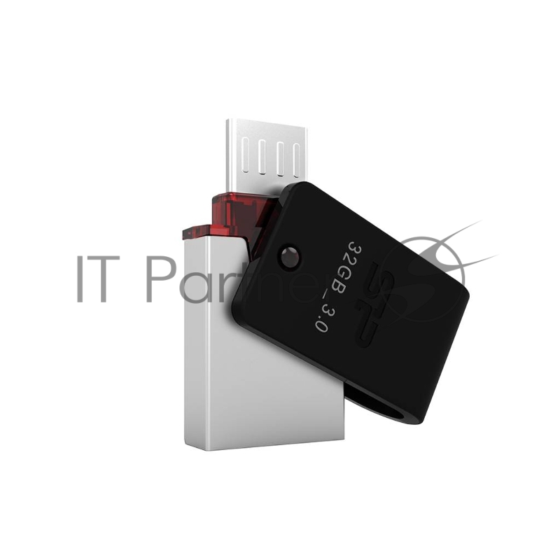 Флэш Диск 8Gb Silicon Power Mobile X31 OTG, USB 3.0/MicroUSB, Черный