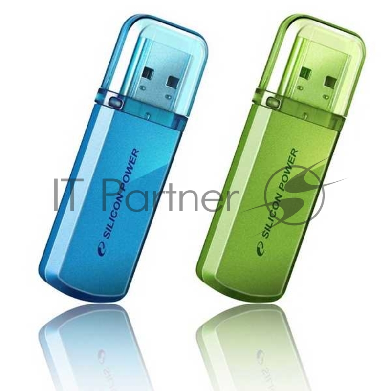 Флеш Диск Silicon Power 16Gb Helios 101 SP016GBUF2101V1N USB2.0 зеленый
