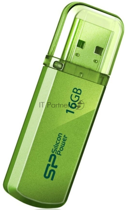 Флеш Диск Silicon Power 16Gb Helios 101 SP016GBUF2101V1N USB2.0 зеленый