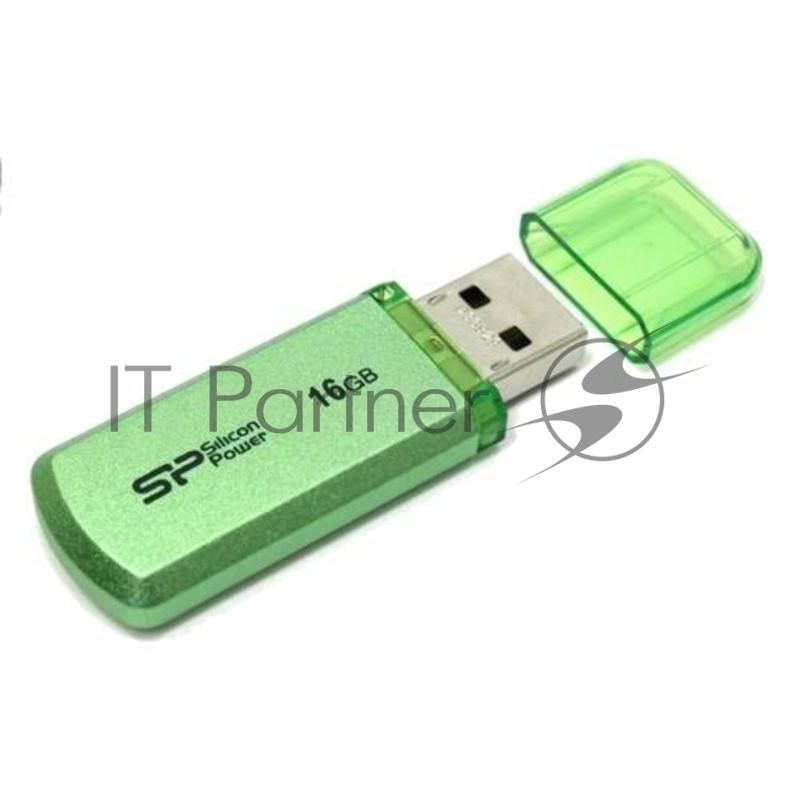 Флеш Диск Silicon Power 16Gb Helios 101 SP016GBUF2101V1N USB2.0 зеленый