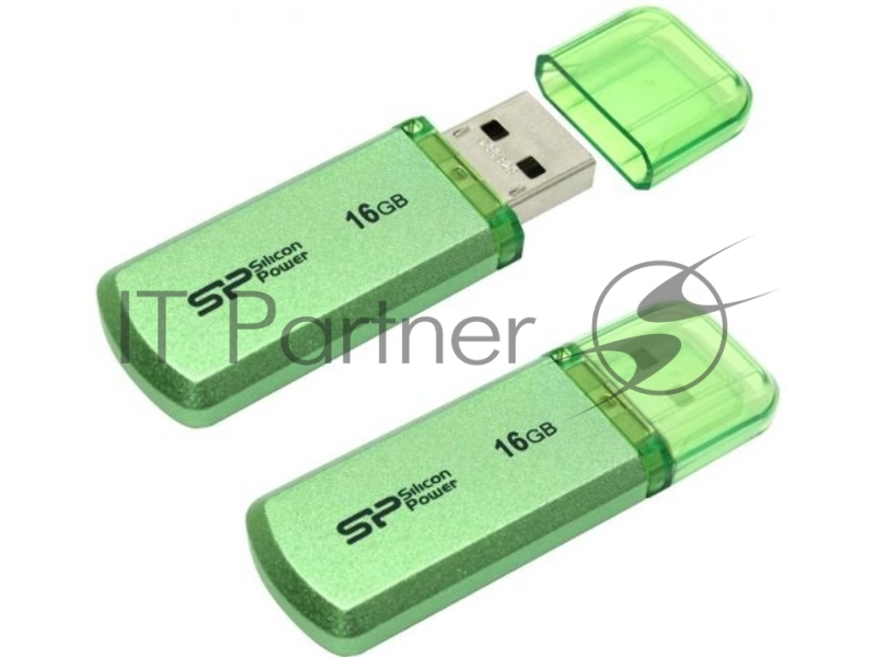 Флеш Диск Silicon Power 16Gb Helios 101 SP016GBUF2101V1N USB2.0 зеленый