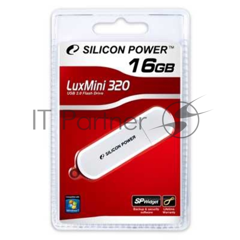 Флеш Диск Silicon Power 16Gb LuxMini 320 SP016GBUF2320V1W USB2.0 белый