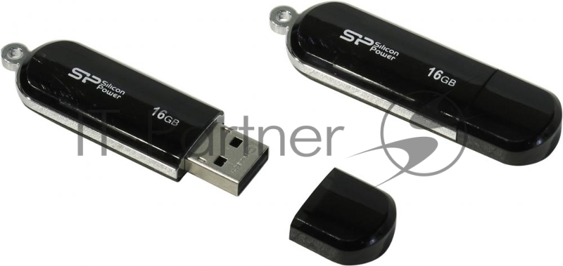 Флеш Диск Silicon Power 16Gb LuxMini 322 SP016GBUF2322V1K USB2.0 черный