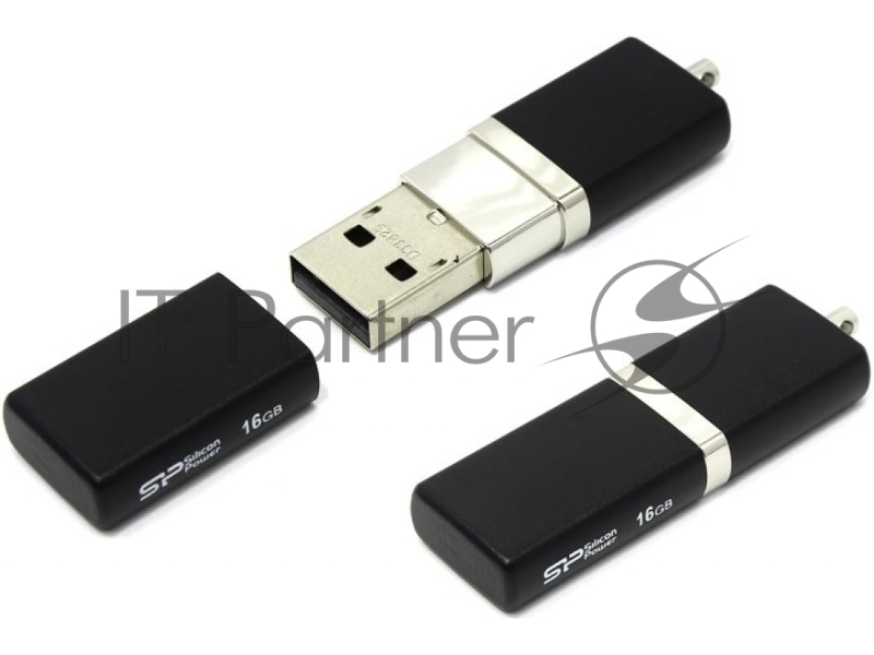 Флеш Диск Silicon Power 16Gb Luxmini 710 SP016GBUF2710V1K USB2.0 черный