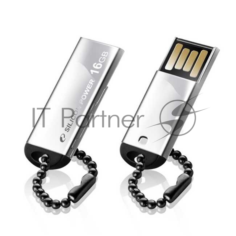 Флеш Диск Silicon Power 16Gb Touch 830 SP016GBUF2830V1S USB2.0 серебристый