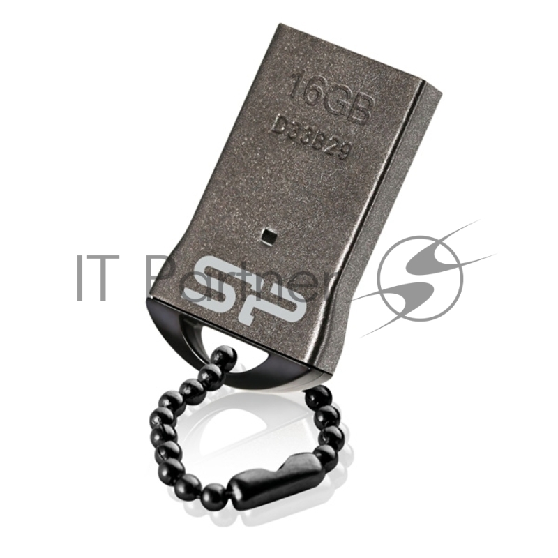 Флеш Диск Silicon Power 16Gb Touch T01 SP016GBUF2T01V1K USB2.0 черный/серебристый