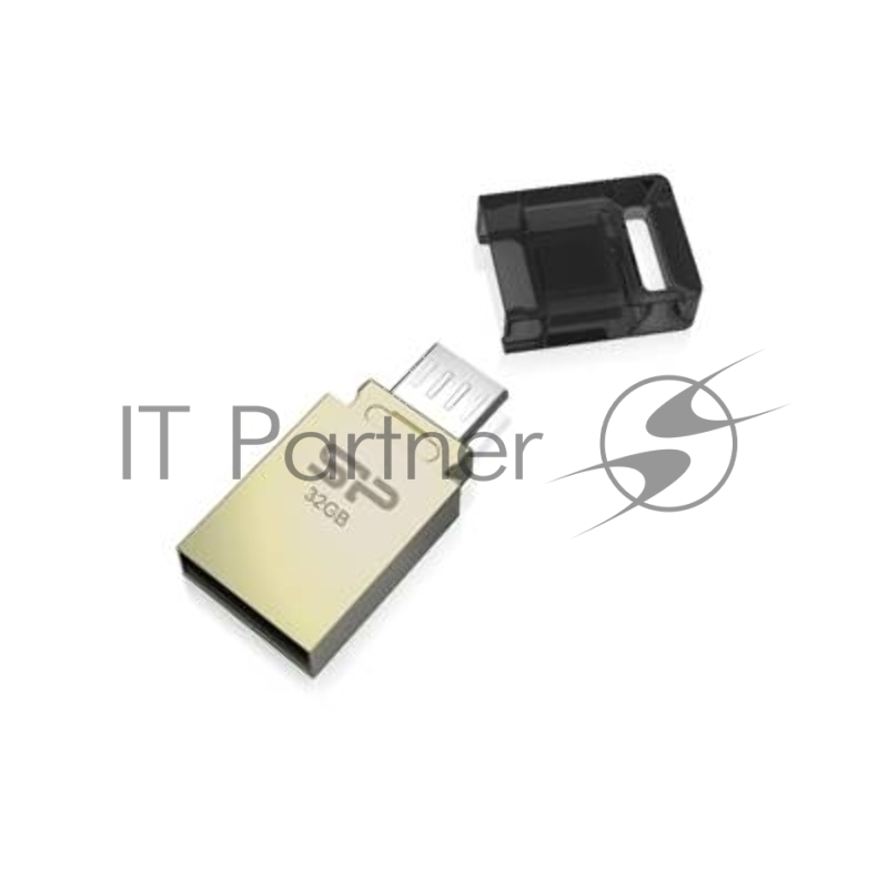 Флеш Диск Silicon Power 16Gb Mobile X10 USB2.0 золотистый
