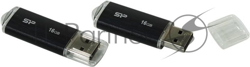 Флеш Диск Silicon Power 16Gb Ultima U02 SP016GBUF2U02V1K USB2.0 черный