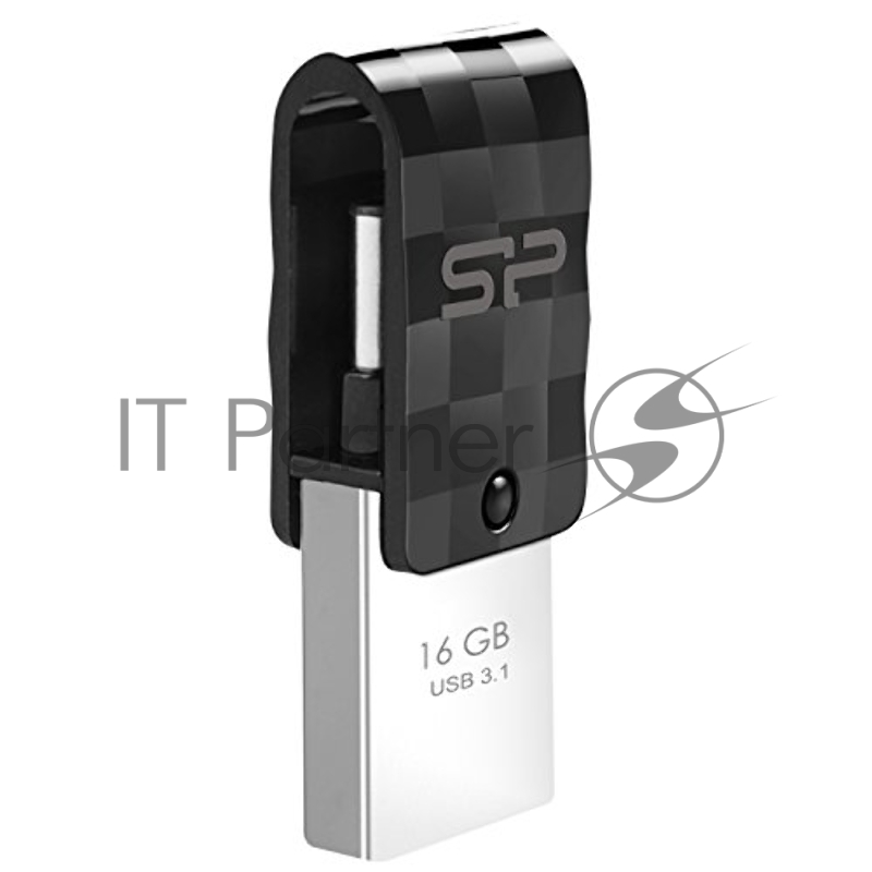Флеш Диск Silicon Power 16Gb C31 SP016GBUC3C31V1K USB3.1 серебристый/черный