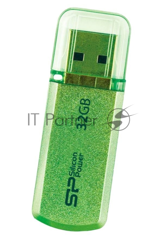 Флеш Диск Silicon Power 32Gb Helios 101 SP032GBUF2101V1N USB2.0 зеленый