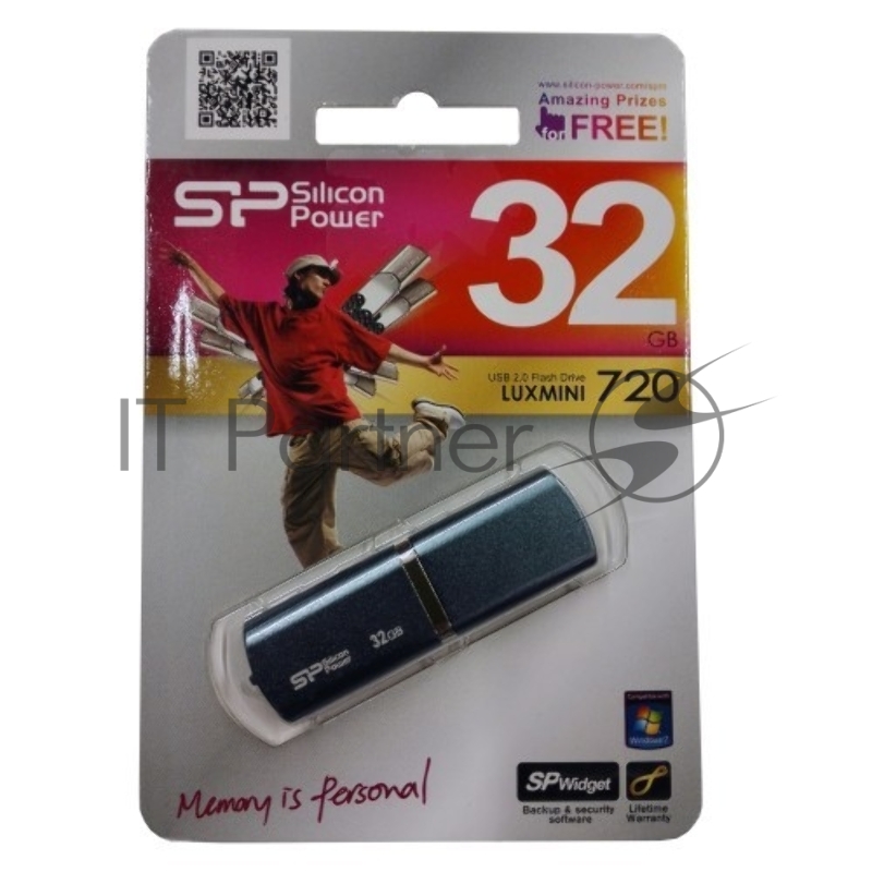 Флеш Диск Silicon Power 32Gb LuxMini 720 SP032GBUF2720V1D USB2.0 синий