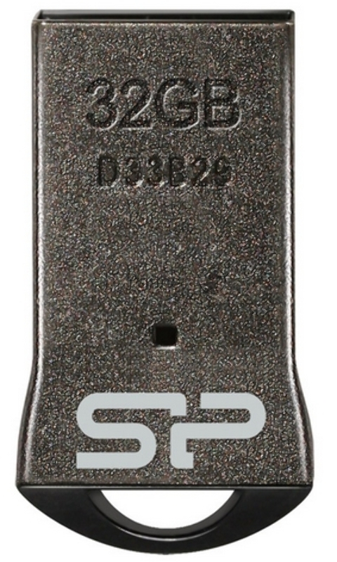 Флеш Диск Silicon Power 32Gb Touch T01 SP032GBUF2T01V1K USB2.0 черный/серебристый