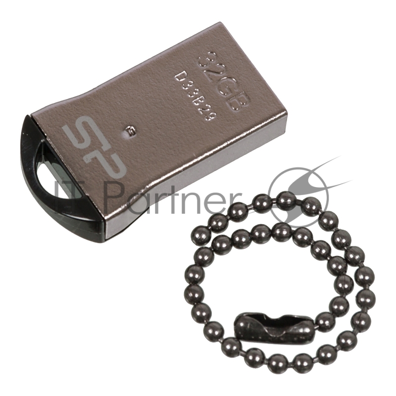Флеш Диск Silicon Power 32Gb Touch T01 SP032GBUF2T01V1K USB2.0 черный/серебристый