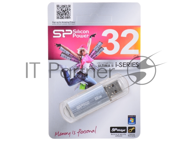 Флеш Диск Silicon Power 32Gb Ultima II-I Series SP032GBUF2M01V1S USB2.0 серебристый