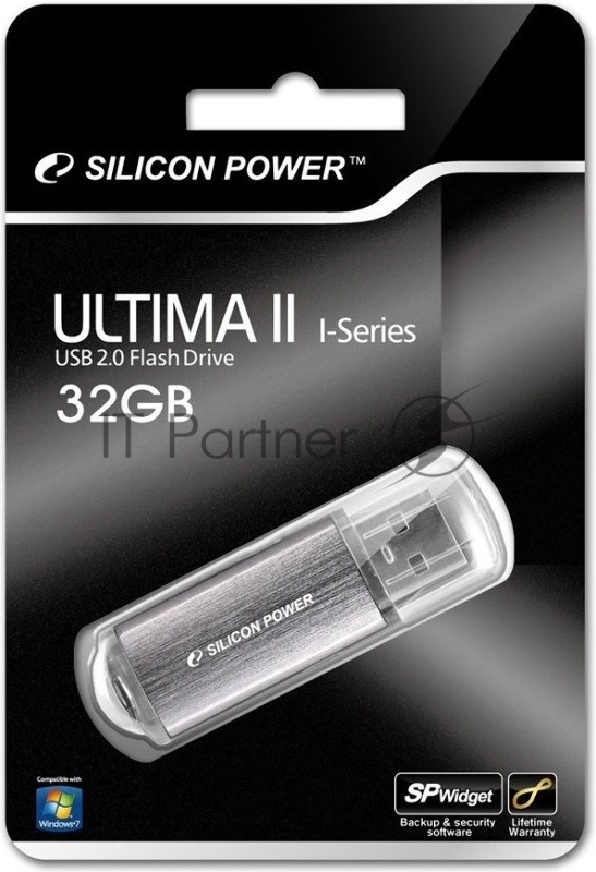 Флеш Диск Silicon Power 32Gb Ultima II-I Series SP032GBUF2M01V1S USB2.0 серебристый