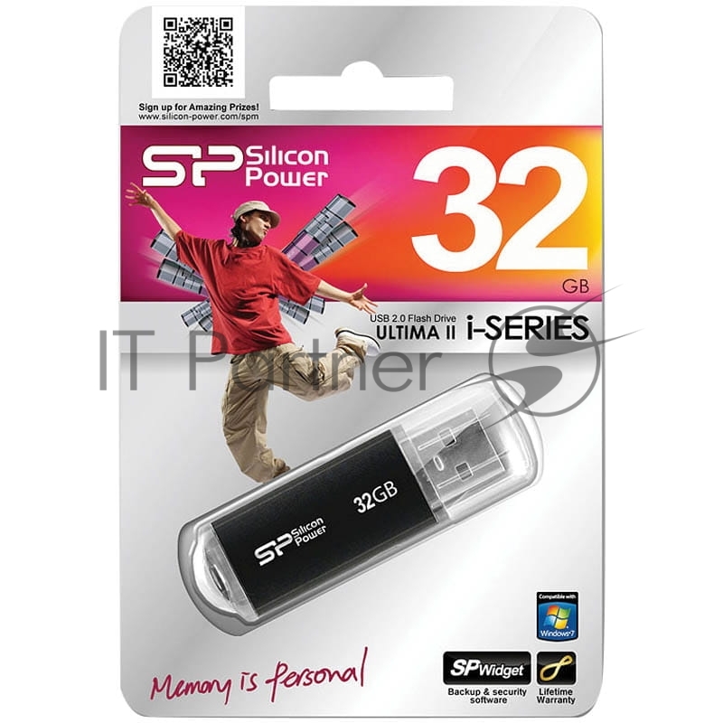 Флеш Диск Silicon Power 32Gb Ultima II-I Series SP032GBUF2M01V1K USB2.0 черный