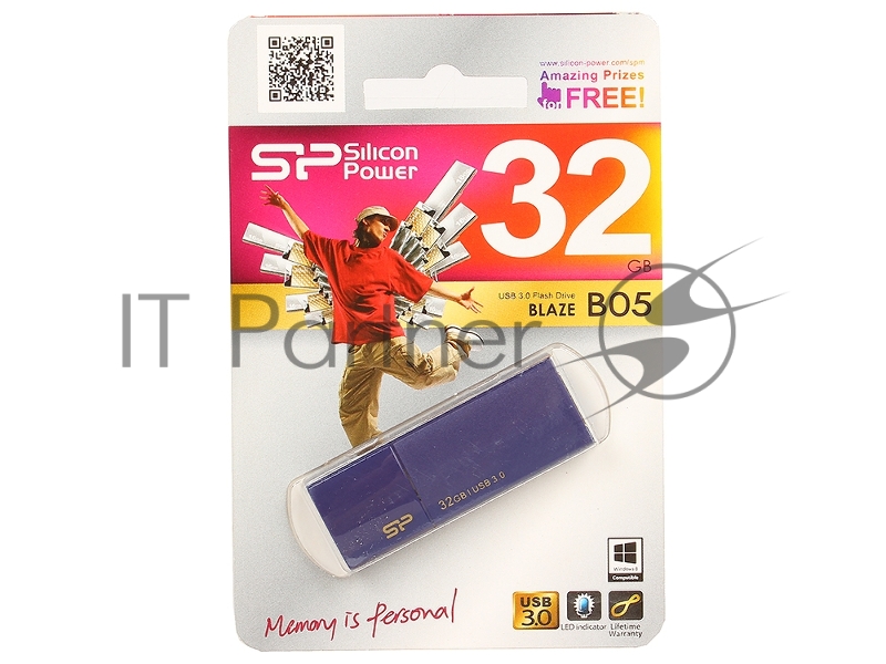 Флеш Диск Silicon Power 32Gb Blaze B05 SP032GBUF3B05V1D USB3.0 синий