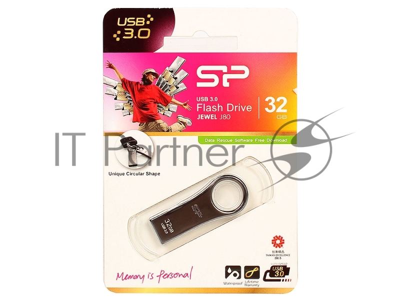 Флеш Диск 32Gb Silicon Power Jewel J80, USB 3.0, Металлич.корпус