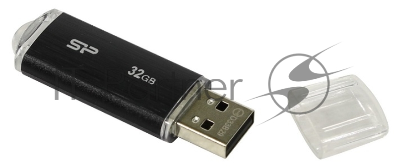 Флеш диск 32Gb Silicon Power Ultima U02 (SP032GBUF2U02V1K), USB2.0, Black