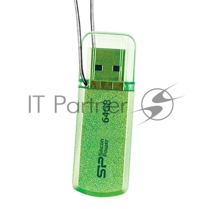 Флеш Диск Silicon Power 64Gb Helios 101 SP064GBUF2101V1N USB2.0 зеленый